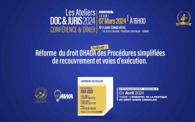 Atelier Doc et Juris, Conférence et Dîner le 07 Mars 2024
